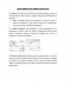 Resumen de documentos mercantiles