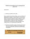 Análisis del paradigma de la psicología del desarrollo