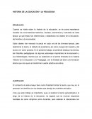 Historia de la educación y la pedagogia