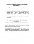 CONCEPTOS FUNDAMENTALES DE LA CONTABILIDAD GUBERNAMENTAL