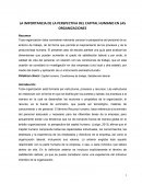 LA IMPORTANCIA DE LA PERSPECTIVA DEL CAPITAL HUMANO EN LAS ORGANIZACIONES