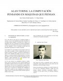 Alan Turing. La computación: pensando en máquinas que piensan