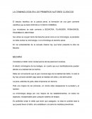 TEMA DE LA CRIMINOLOGÍA EN LOS PRIMEROS AUTORES CLÁSICOS