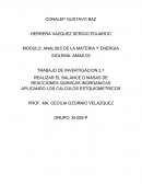 R.a2.1 REALIZAR EL BALANCE D MASAS DE REACCIONES QUIMICAS INORGANICAS APLICANDO LOS CALCULOS ESTQUIOMETRICOS