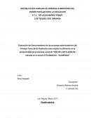 Evaluación del funcionamiento de los procesos administrativos del Consejo Comunal El Guamacho para mejorar la eficiencia en la productividad de la empresa comunal "PAN DE LOS CLAVELES"