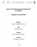 Trabajo de word y su actividad