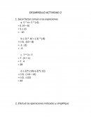EXPRESIONES ALGEBRAICAS ACTIVIDAD