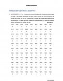 Estadistica INTRODUCCIÓN A ESTADÍSTICA DESCRIPTIVA