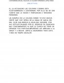 LA CONTEMINACION DEL AGUA EN LA COLONIA FERNANDO LOPEZ ARIAS