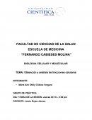 Tema de Obtención y análisis de fracciones celulares