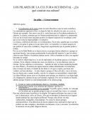 CUALES SON LOS PILARES DE LA CULTURA OCCIDENTAL