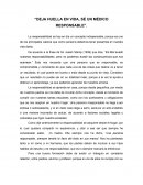 DEJA HUELLA EN VIDA, SÉ UN MÉDICO RESPONSABLE