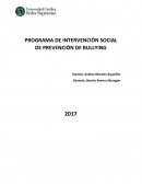 UN PROGRAMA DE INTERVENCIÓN SOCIAL DE PREVENCIÓN DE BULLYING