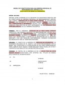 MODELO DE CONSTITUCIÓN PARA UNA EMPRESA INDIVIDUAL DE RESPONSABILIDAD LIMITADA E.I.R.L