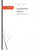 PRINCIPALES COMPUESTOS TÓXICOS ORGÁNICOS E INORGÁNICOS EN EL MEDIO AMBIENTE