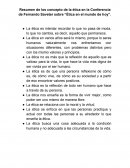 Resumen de Conferencia de Fernando Saveter