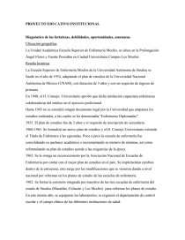 EL PROYECTO EDUCATIVO INSTITUCIONAL. Página 1