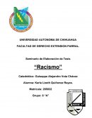 Seminario de Elaboración de Tesis “Racismo”