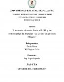 La cultura tributaria frente al RISE y los comerciantes del mercado “La Colon” en el catón Milagro