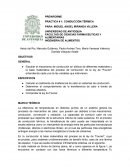 PREINFORME PRACTICA # 1: CONDUCCIÓN TÉRMICA