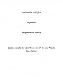 Programación Básica Lectura y reseña del Libro “Crear o morir” del autor Andrés Oppenheimer