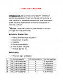Reactivo limitante. Material y sustancias