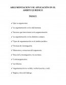 ARGUMENTACIÓN Y SU APLICACIÓN EN EL ÁMBITO JURIDICO