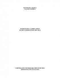 MATEMATICA BASICA TALLER NUMERO 3. Página 1