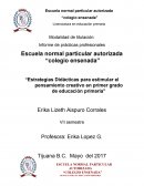Estrategias didácticas para estimular el pensamiento creativo en primer grado de educación primaria