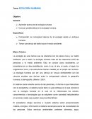 ECOLOGIA HUMANA. Aprender acerca de la ecología humana