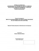IMPACTO SOCIOECONÓMICO DE AGUA POTABLE ENVASADA
