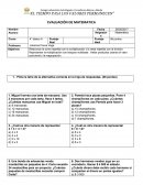 El tiempo pasa los valores permanecen. Evaluación de matematica
