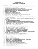 Cuestionario medicina Legal 1° Parcial sin respuestas