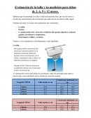 Evaluación de la talla y su medición para niños de 3, 6, 9 y 12 meses