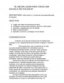 El mejor lugar para todos una escuela sin violencia