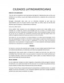 Las Ciudades latinoamericanas y su historia