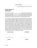 Una carta poder para el regristro agrario nacional