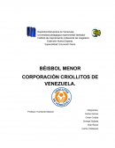BÉISBOL MENOR CORPORACIÓN CRIOLLITOS DE VENEZUELA