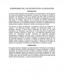 COMPROMISO DE LOS DOCENTES EN LA EDUCACIÓN