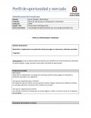 PERFIL DE OPORTUNIDAD Y MERCADO