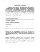 La Planilla juicio de expertos