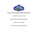 Bases psicológicas del aprendizaje. En este documento se hablara sobre la educabilidad de todos los niños que cursan la primaria