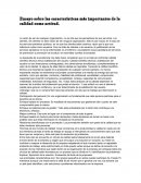 Ensayo sobre las características de la calidad como actitud