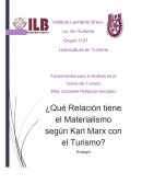 ¿Qué Relación tiene el Materialismo según Karl Marx con el Turismo?