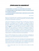 ¿Pueden pensar las computadoras? Borrador ensayo