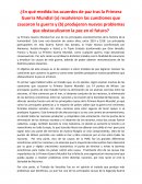 Los acuerdos de la paz de la Primera Guerra Mundial