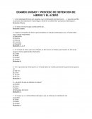EXAMEN UNIDAD 1: PROCESO DE OBTENCION DE HIERRO Y EL ACERO