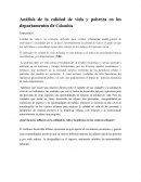 Un Análisis de la calidad de vida y pobreza en los departamentos de Colombia