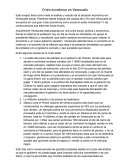 Crisis económica en Venezuela . La caída del precio del petróleo en el gobierno de Chávez