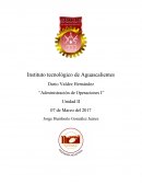Administración de operaciones I